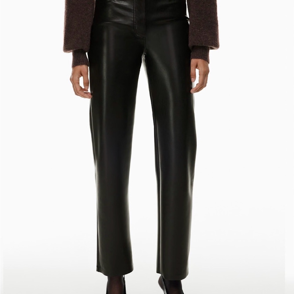 Wilfred “The Melina” Black Straight Leg Leather Pants